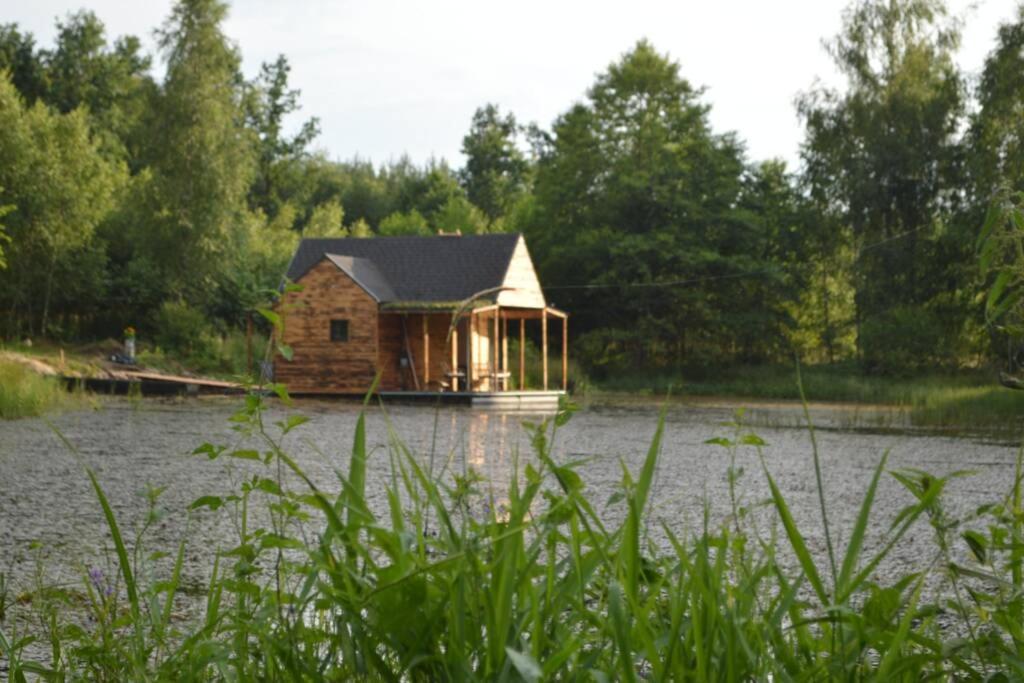 Heather Hut, Off-Grid Cottage On A Pond+2 Ha Darzkowo Exterior foto