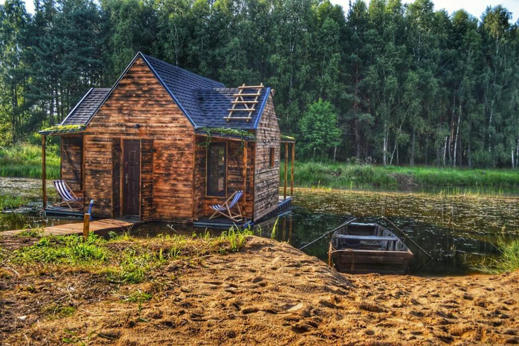 Heather Hut, Off-Grid Cottage On A Pond+2 Ha Darzkowo Exterior foto