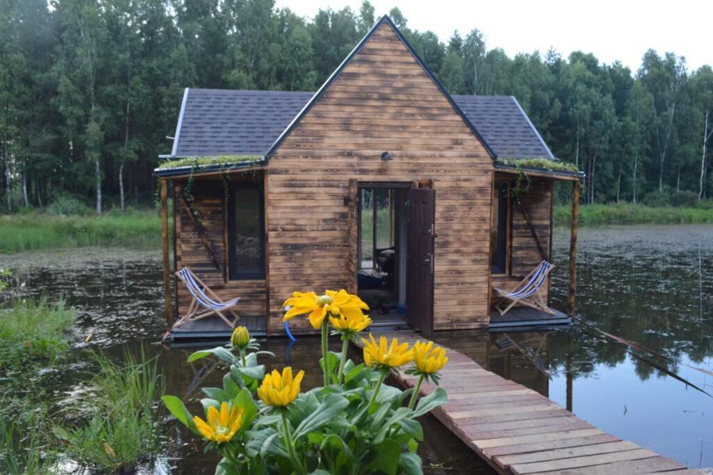 Heather Hut, Off-Grid Cottage On A Pond+2 Ha Darzkowo Exterior foto
